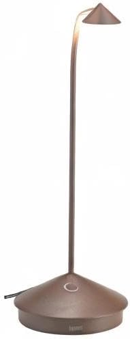 Zafferano, Pina Pro Lamp, Rechargeable Cordless Table Lamp with Touch Controls, Suitable for Indoor and Outdoor, Dimmer, 2200-3000 K, Height 11.4 Inches, Rust Color