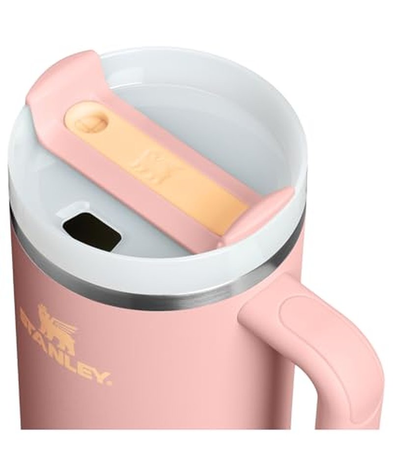 STANLEY Quencher H2.0 Tumbler with Handle and Straw 40 oz | Flowstate 3-Position Lid | Cup Holder Compatible for Travel | Insulated Stainless Steel Cup | BPA-Free | Peach Rose