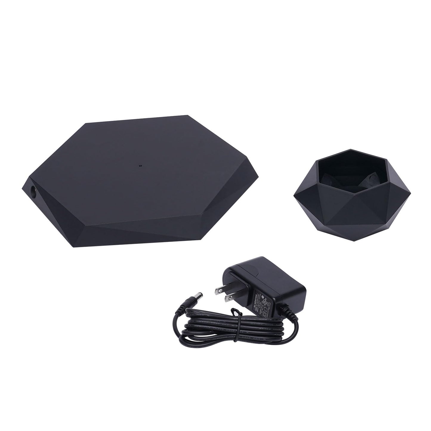 KONGKUNI Levitating Plant Pot Magnetic Levitation Suspension Floating Pot,Floating Plant Pot for Small Plants,360 Degree Rotation Planter,Potted Plant for Home, Office & Desk Levitating,Black