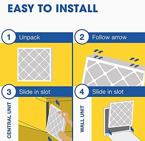 Aerostar MERV 11 Air Filter - 16x16x1 HVAC Filter for Dust & Allergies | 6 Count, Made in USA