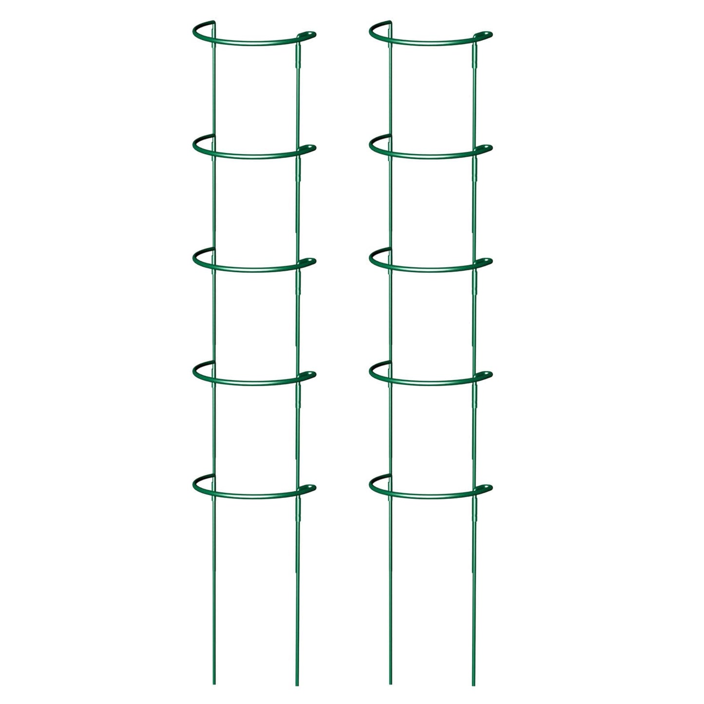 10 Pack Plant Support Stakes, Heavy Duty Interlinked Half Round Peony Metal Peony Cage, Garden Plant Support Ring for Indoor Outdoor Plants, Tomato, Hydrangea, Monstera, Flower (14 x 8inch)