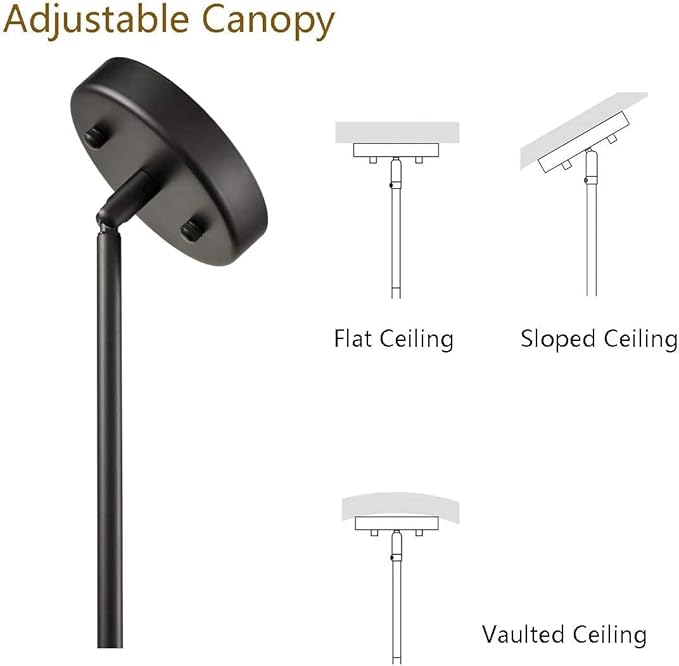 Industrial Pendant Light Fixtures Black Hanging Adjustable Schoolhouse Light Milk White Shade for Kitchen Bar Bedroom Bathroom Dining Room