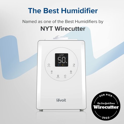 LEVOIT LV600S Smart Warm and Cool Mist Humidifiers for Home Bedroom Large Room, (6L) 753ftยฒ Coverage, Quickly & Evenly Humidify Whole House, Easy Top Fill, App & Voice Control - Quiet Sleep Mode