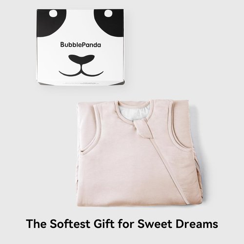 BubblePanda Bamboo Sleep Sack - Soft 2-Way Zipper Toddler Blanket for Ages 6-12 Months | 1.0 Tog