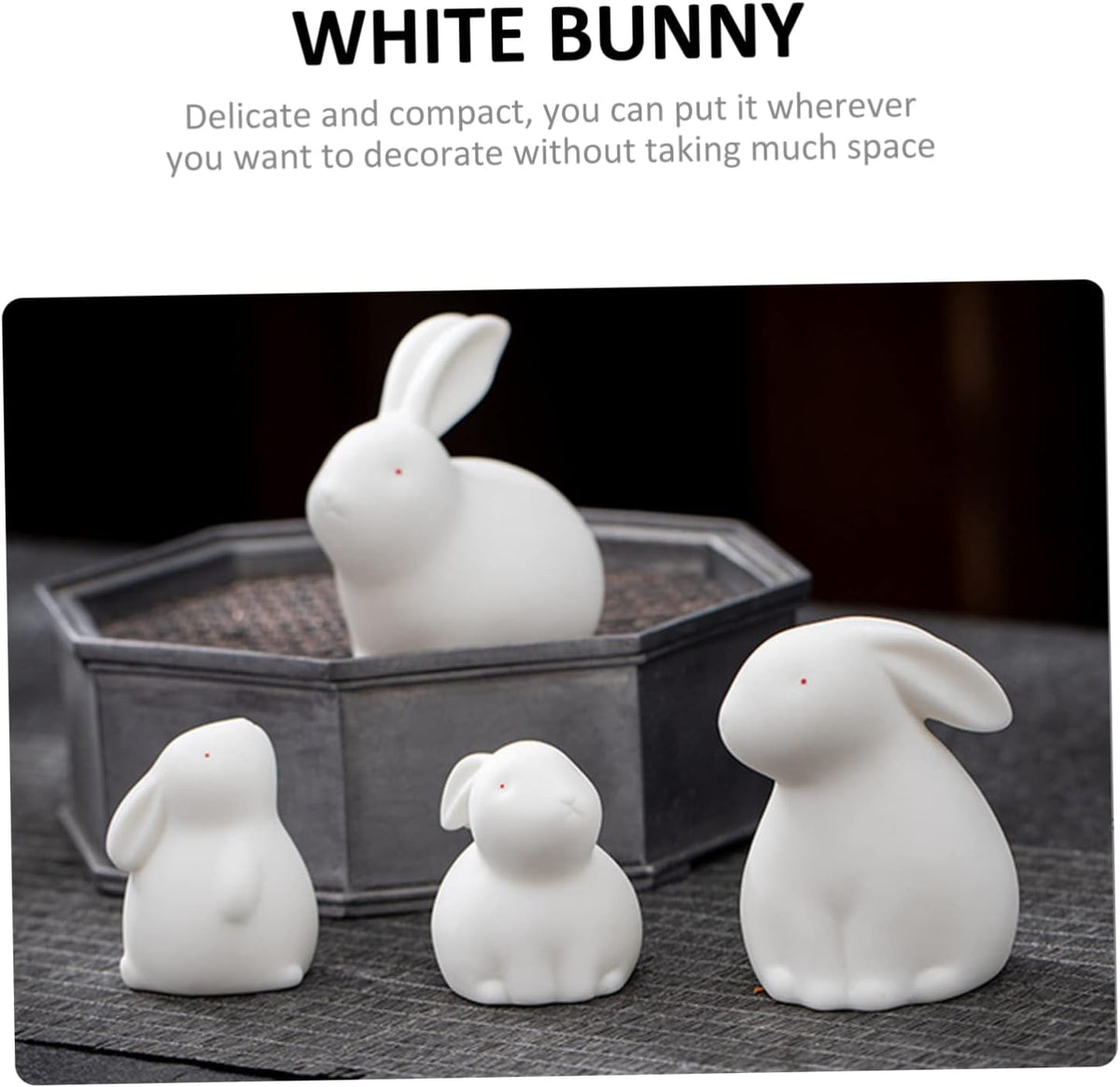Regine Switzerland Ceramic Rabbit Figurine - Year of the Rabbit Desktop Bunny Decor | Perfect for Home & Office