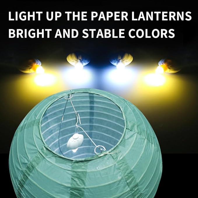 24PCS Mini Led Lights, Led Balloons Light for Paper Lanterns, Easter Eggs, Birthday Party, Wedding, Halloween, Christmas Decoration, Last 36 Hours- White