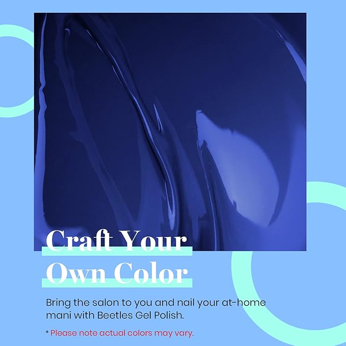 Beetles Blue Gel Nail Polish, 1 Pcs 15ml Cobalt Blue Color All Season Gel Polish Nail Art Manicure Salon Soak Off DIY Nail Uv Design at Home Gift for Women