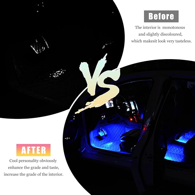 7 PCS USB LED Car Interior Atmosphere Lamp, Portable Plug-in 5V USB Car LED Interior Lighting Night Lamp, Mini USB Ambient Lighting Decor for Home Car Laptop Keyboard