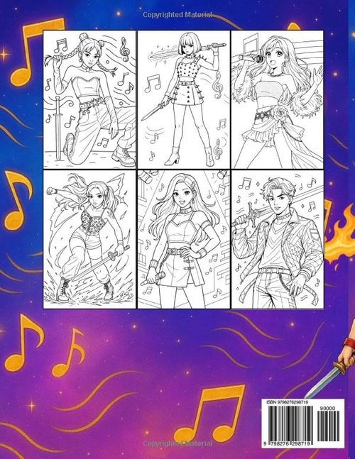 K-Pop Warrior Coloring Book - Empowering Music Idols in Combat-Inspired Costumes | Fun for All Ages