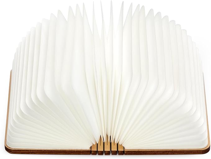 8.3 Inch Wooden Book Lamp, Book Lovers Gifts,Teacher Appreciation Gifts for Women, LED Ambient Lighting, Magnetic Mood Lighting for Home&Library Decor (Walnut)