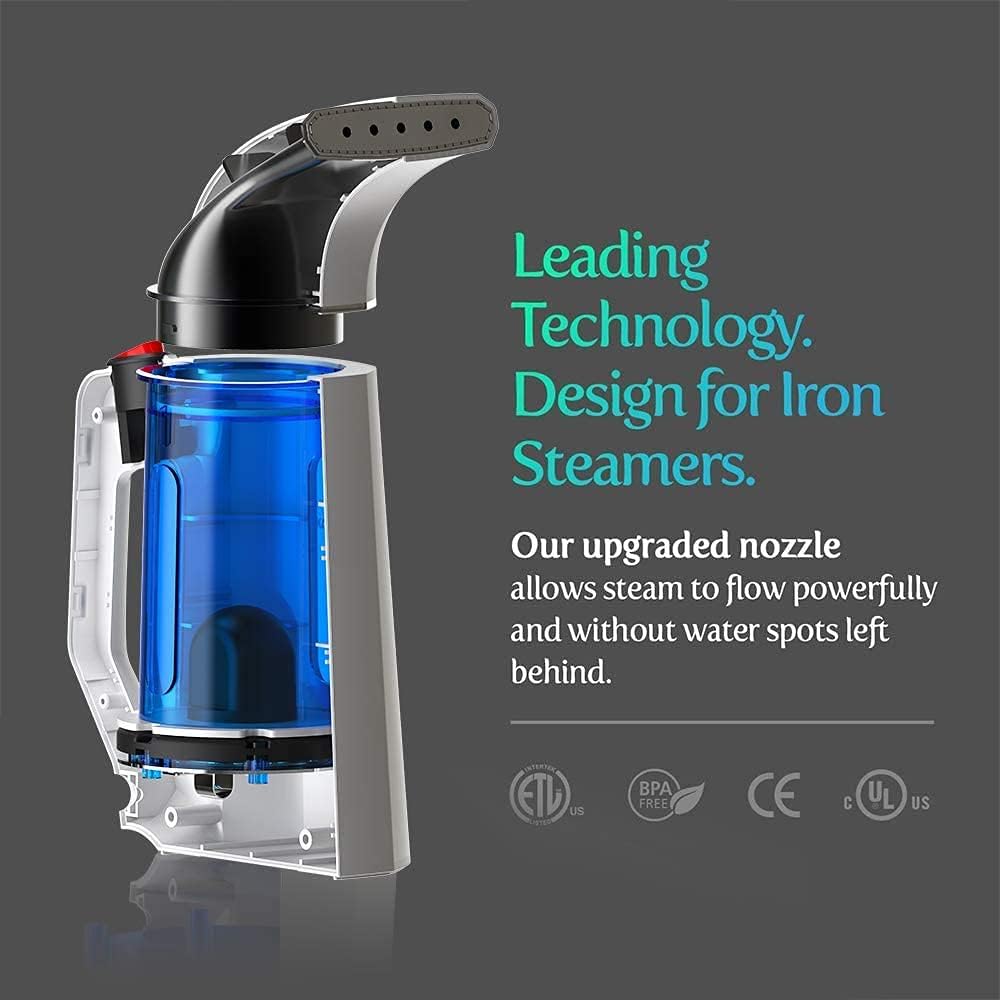 Skiennix Handheld Clothes Steamer - Fast Heat-Up in 40 Seconds | Lightweight 1.5lbs, 800W, 8FT Cord, Blue