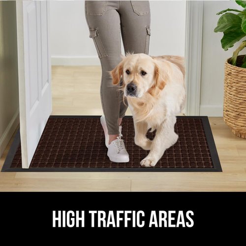 GORILLA GRIP Waterproof All-Season WeatherMAX Doormat - 35x23 Natural Rubber, Stain & Fade Resistant, Easy Clean
