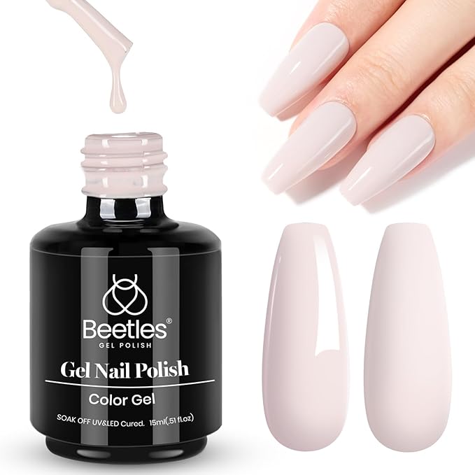 Beetles Grey Gel Nail Polish, 15ml Stone Beige Brown Cream Gel Polish, Soak Off Uv LED Lamp Cured Easter Nails Art Manicure Salon DIY Gift for Women
