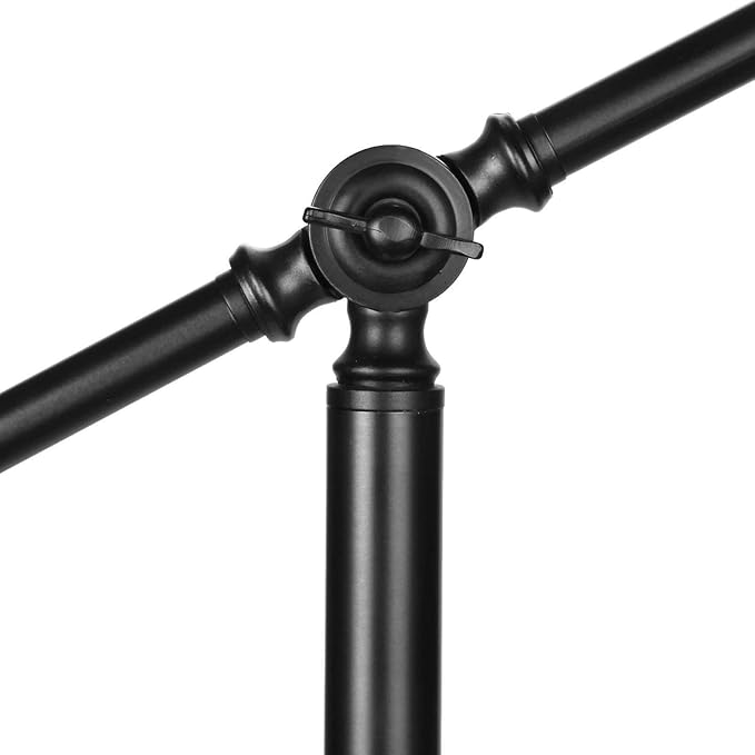 Brightech Hudson 2 - LED Floor lamp, Tall Lamp with Sturdy Base, Contemporary Arc Lamp for Living Rooms & Offices, Great Living Room Décor, Mid Century Modern for Bedroom - Jet Black