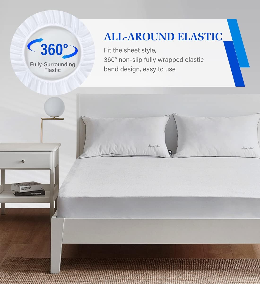 Skiennix Twin Mattress Protector - Waterproof & Soft Breathable Cover for Kids | 39"x75" Fitted Pad