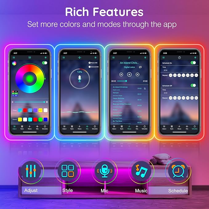 AILBTON 150Ft Neon Rope Lights,Flexible Led Rope Lights Control with App/Remote,Multiple Modes Music Sync Gaming RGB Led Neon Lights for Bedroom Outdoor
