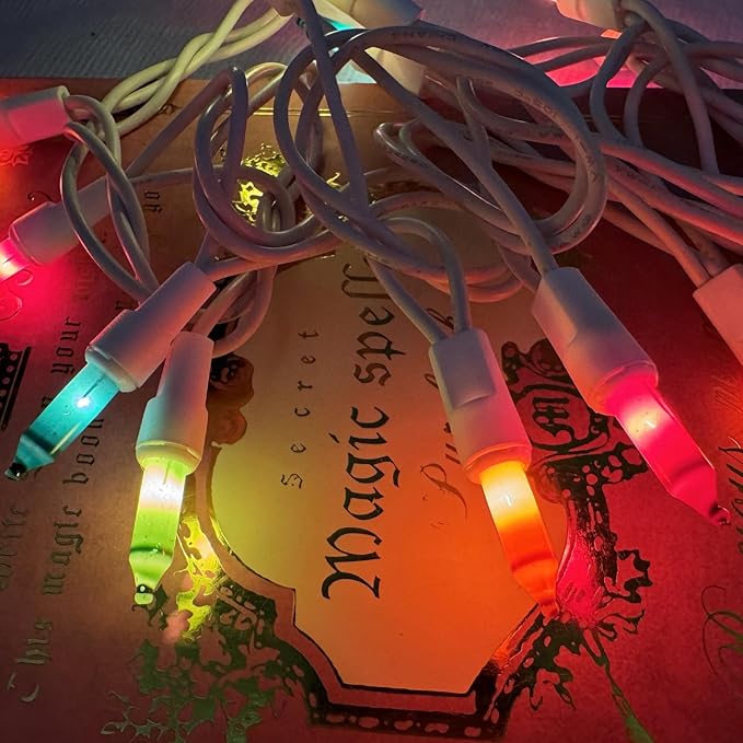 HISHINY Christmas Lights 100 Count Pastel Decorative Mini String Lights with White Wire for Outdoor Indoor Easter Decorations,Christmas,Wedding,Valentines Day Decor,UL Certified (21feet)