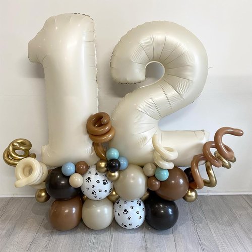 Big Foil 21 Balloon - 40 Inch Cream White Number for 21st Birthday & Anniversary Celebrations
