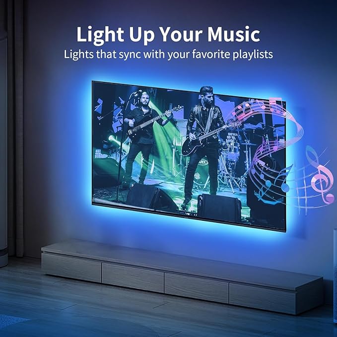 KSIPZE LED Lights for TV, 13.1ft TV led Backlight for 40-55Inch TVs RGB TV Backlight Behind Music Sync Bluetooth APP & Button Control TV LED Strip Lights USB Powered for Bedroom/Gaming