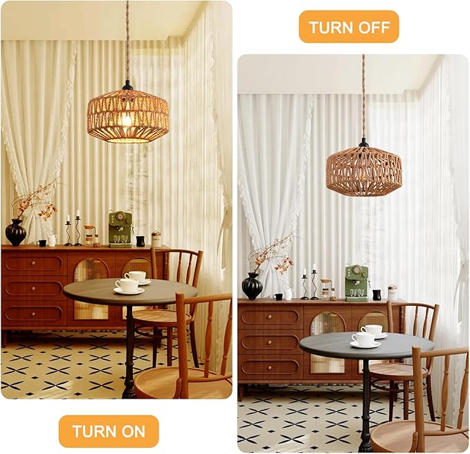 Industrial 15ft Pendant Light Cord -Plug in Hanging Light Fixture, 15FT Farmhouse Pendant Lamp Lights with Switch Cord for Kitchen Island Bedroom Living Room