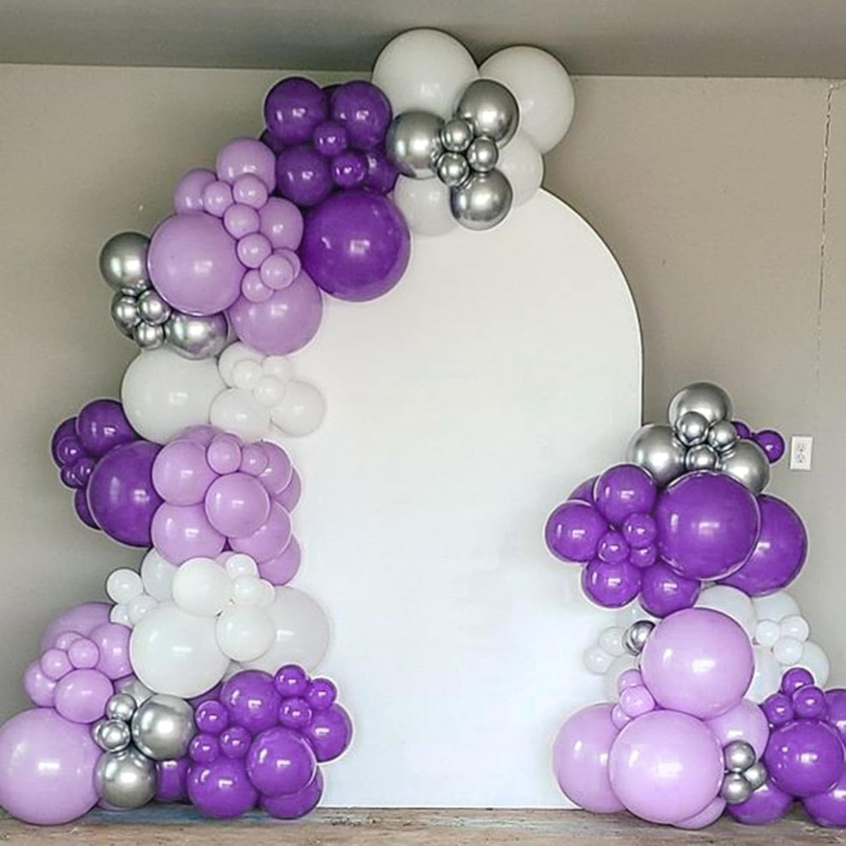 Skiennix Purple Balloon Kit - 120 Pcs in 5-18 Inch Sizes for Birthday, Wedding & Baby Shower Decor