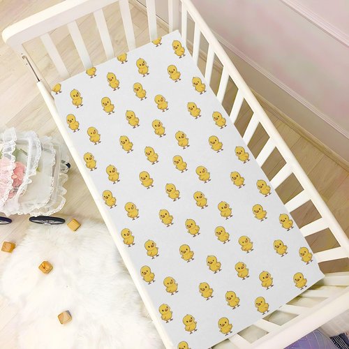 Baby Crib Sheet Rubber Ducks Crib Mattress for Boys and Girls Playard Sheet Soft Breathable Fitted Baby Mattress Cover 52x28in