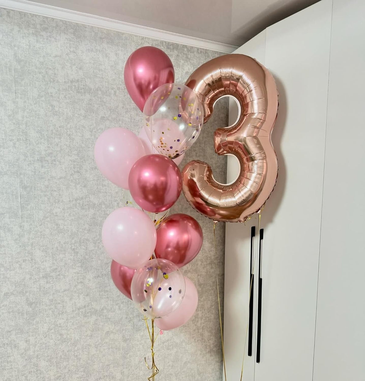 Rose Gold Number 30 Balloon - 40 Inch 30th Birthday Decoration for Men & Women