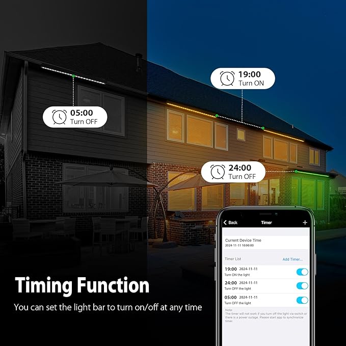 Smart Linkable LED Wall Washer Light, 168W RGB+CW Color Changing Smart Bar Lights with Group and Individual Control, Timing Functions, Perfect for Outdoor & Indoor Lighting Projects, ETL Listed