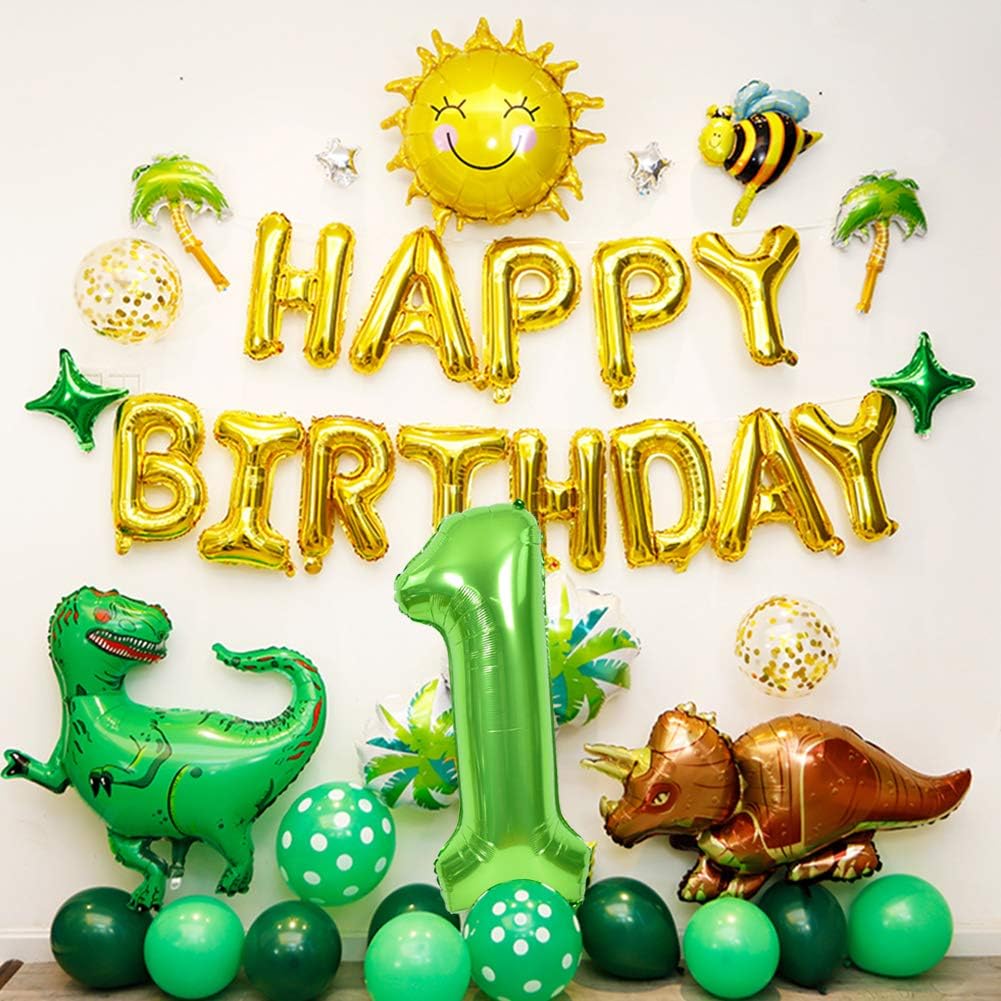 TONIFUL 40-Inch Green Number Balloons 0-9 | Helium Foil Mylar for Graduation & Birthday Celebrations