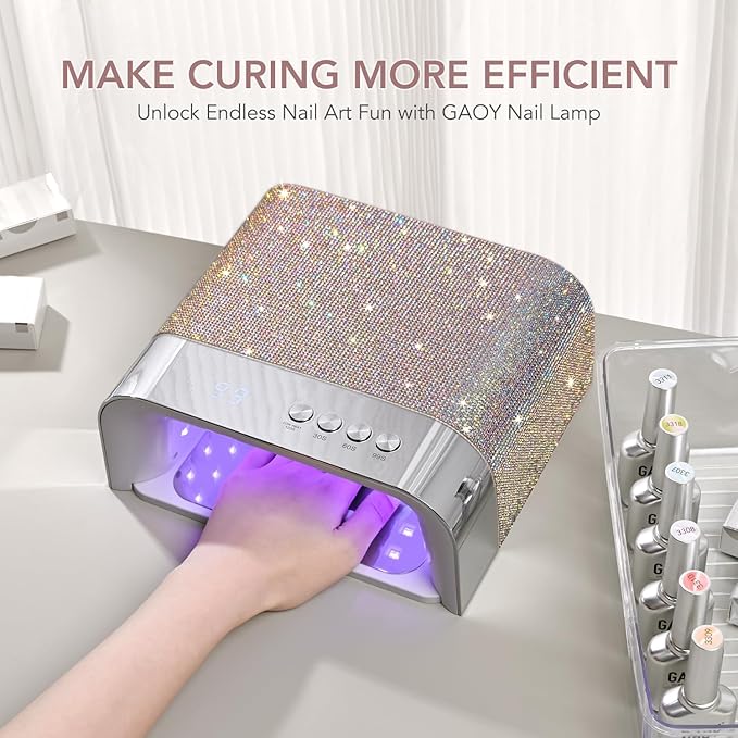 GAOY Professional UV Nail Lamp, Big Cavity Design for Long Nails, 36 LED Fast Curing Light with Infrared Sensor for Salon Gel and Acrylic Polish, Diamond