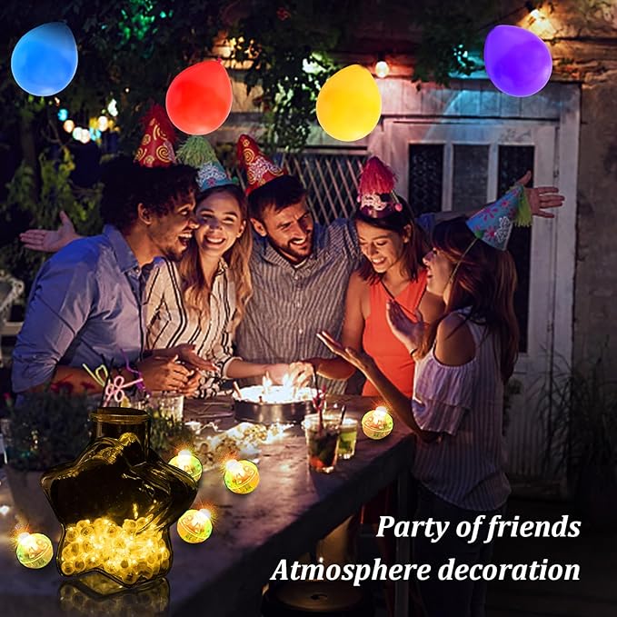 AIKEI 100pcs Mini Led Lights,Waterproof Long Standby Time Mini LED Balloon Lights for Paper Lantern Halloween Christmas Birthday Party Wedding Decoration for Indoor Outdoor Warm White