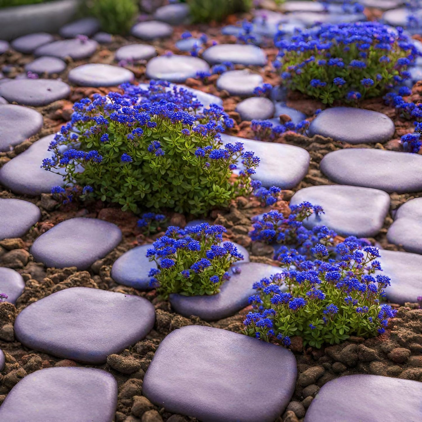 20000+ Magic Blue Creeping Thyme Seeds for Planting Ground Cover Plants Heirloom Flowers Perennial Thyme Non-GMO Thymus Serpyllum Seed (Pack of 2)