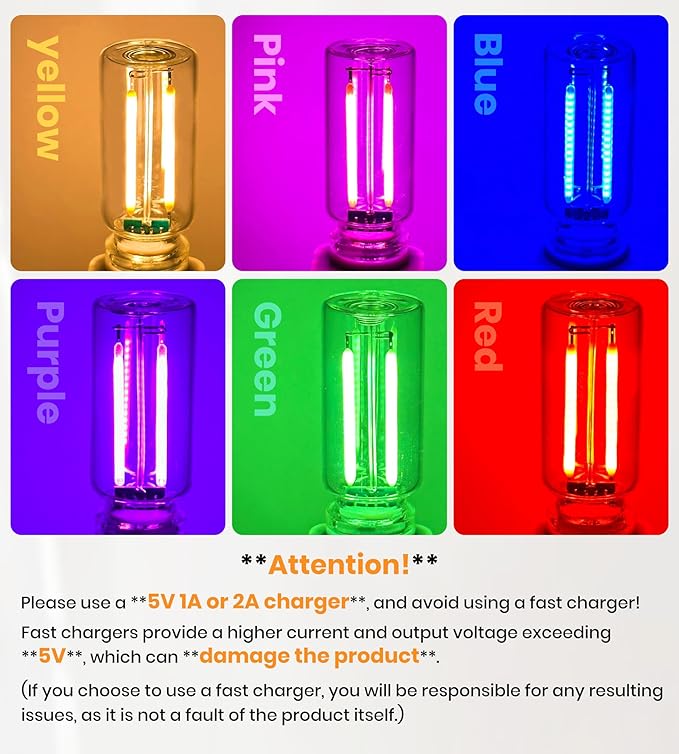 USB Retro Car Lamp, Touch-Control Portable LED Car Ambient Light, USB Powered Night Lights, Suitable for Bedroom, Camping, Holiday Decorations. (Blue Light)