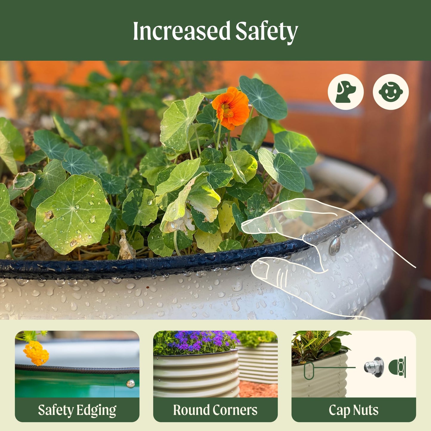 32" Extra Tall Raised Garden Bed Kits, 2 x 8 x 2.7ft Raised Planter Box Outdoor, 3.5 x 6.5 x 2.7ft Deep Root 9 in 1 Modular Metal Raised Beds for Gardening Vegetables Flowers Fruits -Terra Cotta