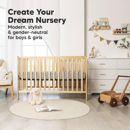 KeaBabies 2-Pack Muslin Crib Sheets for Boys, Girls - 100% Organic Cotton Fitted Baby Crib Mattress Sheet, Soft Breathable Standard Toddler Bed Cover Bedding Set, Neutral, Durable 52x28 (Woodland)
