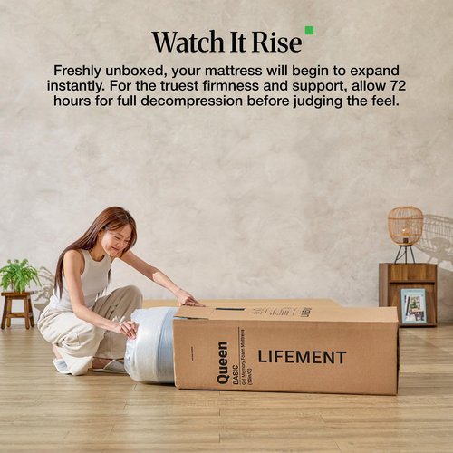LIFEMENT Full 8 Inch Cooling Gel Memory Foam Mattress in a Box | Medium Firmness, Fiberglass Free, CertiPUR-US & Oeko-TEX Certified Foam, 75''L x 54''W