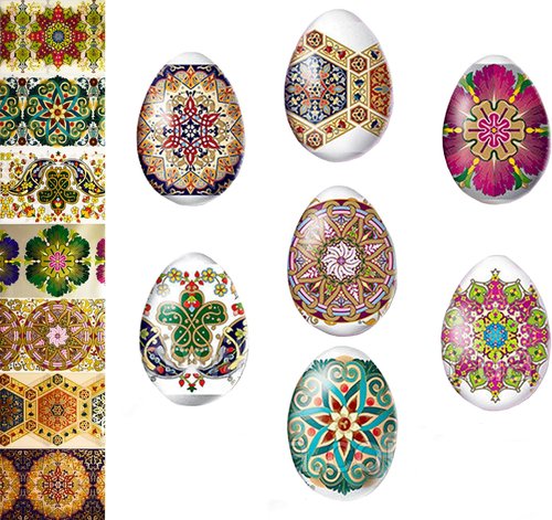 Diximus Thermo Heat Shrink Sleeve | Easter Egg Wraps with Pysanka Patterns - Vibrant Designs