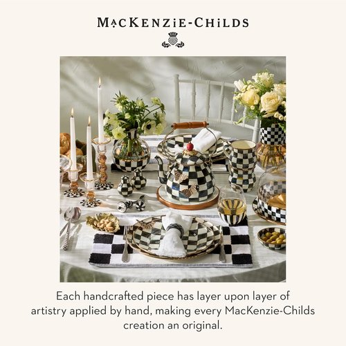 MACKENZIE-CHILDS Bistro Spreaders Set - Stainless Steel Butter & Charcuterie Utensils | Black & White Check