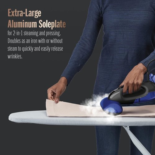 Conair Turbo ExtremeSteam 2-in-1 Handheld Steamer & Iron - 1875W Garment Care in Black/Blue