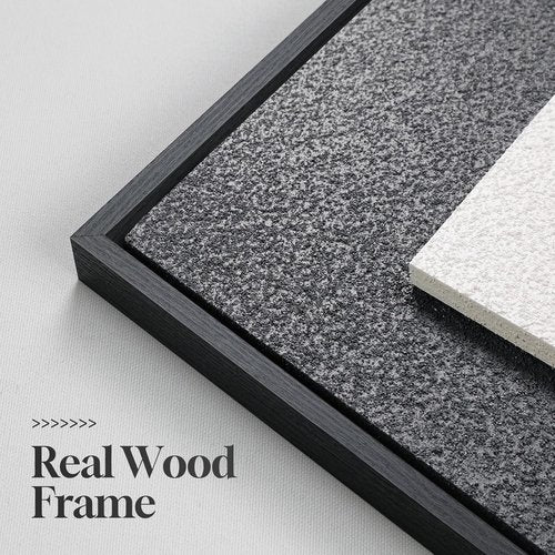 Large 3D Textured Framed Black and White Abstract Wall Art | Modern Minimalist 3-Piece Set for Living Room