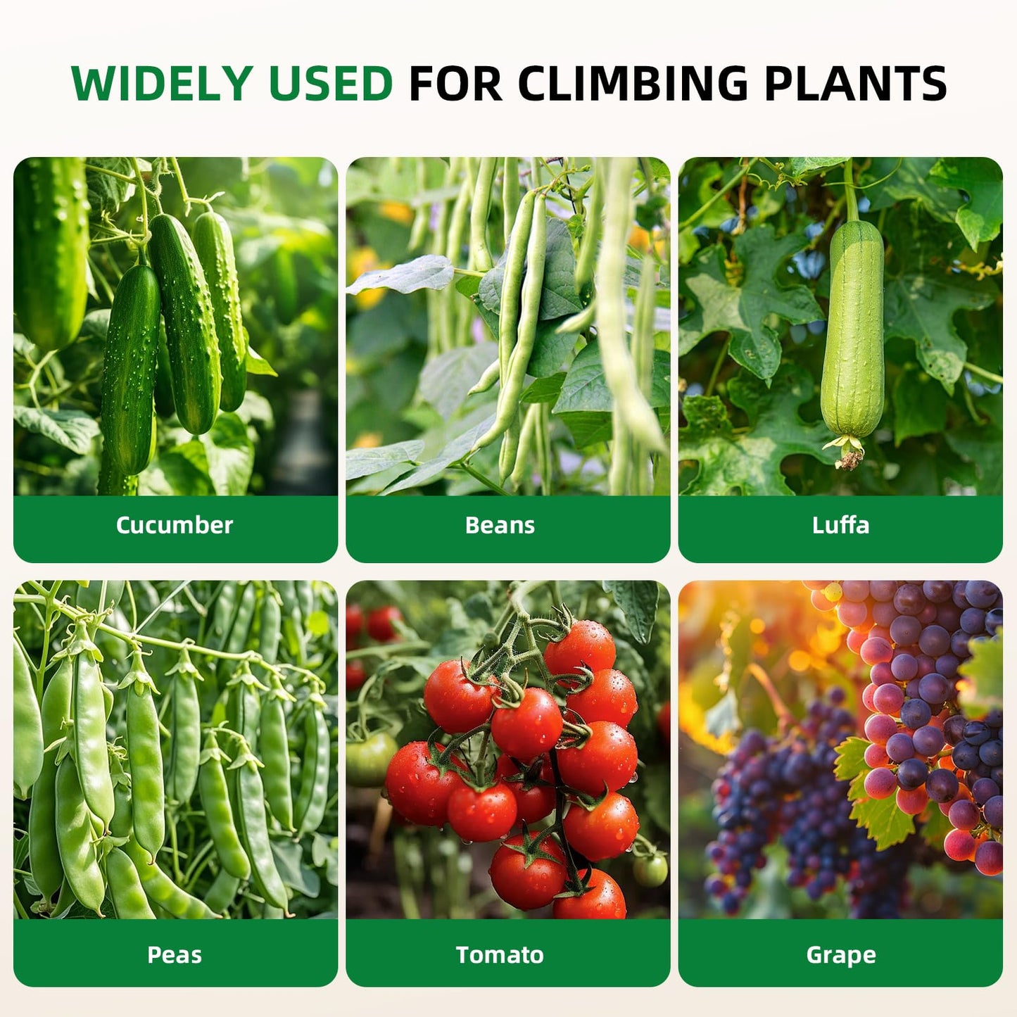 Laodier Cucumber Trellis for Raised Bed, U-Shape Garden Arch Metal Support for Climbing Plants, Metal Arch Plant Support Vegetables Trellis, Plant Support for Vine Outdoor (Green, 47*30*47inch(L*W*H))