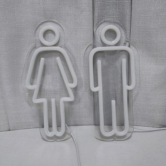 Toilets Neon Signs for Wall Decor Neon Lights for Bedroom Led Business Signs Suitable for Washroom Restroom Christmas Birthday Party Unique for Lover,25cm