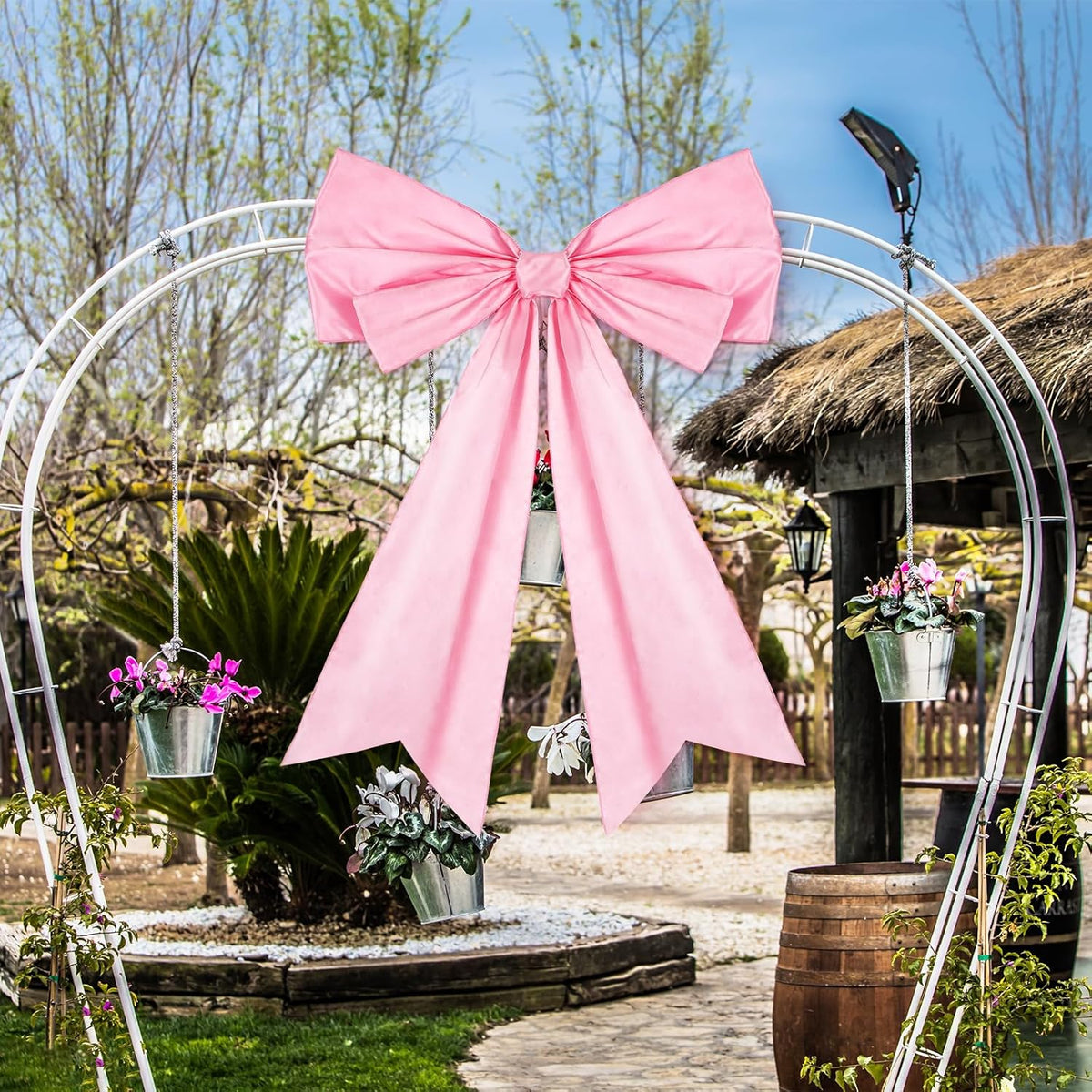 Skiennix Large Pink Coquette Bow - 27.6 x 21.7 Inches | Perfect for Birthdays, Bachelorette Parties & Weddings