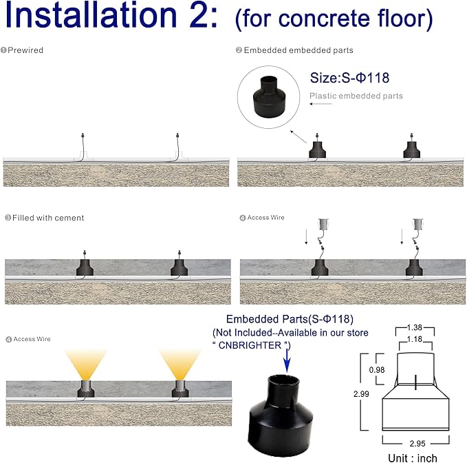 LED In-Ground Well Lights Anti-Glare,1W 12V-24V DC, IP67 Waterproof Recessed Lamp,Buried Underground Outdoor Landscape Lighting,Warm White 3000K(1 Watt)