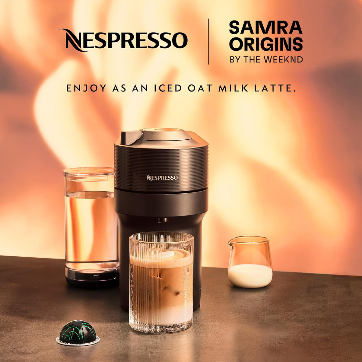 Nespresso | Samra Origins by The Weeknd Double Espresso Coffee Pods - Light Roast, 20-Count, 2.7 fl. Oz.