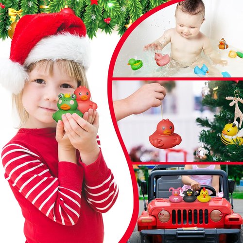 Advent Calendar - 24-Day Christmas Countdown with Rubber Duck Bath Toys for Kids | Perfect Holiday Gift