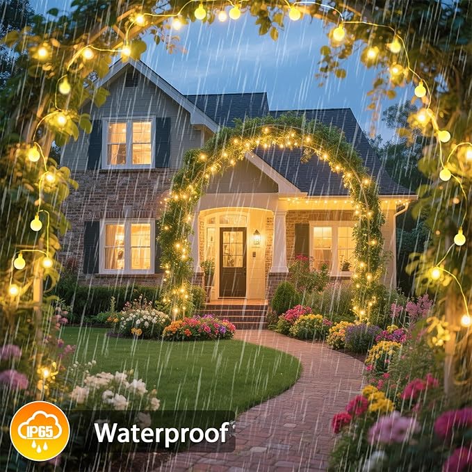 2 Pack Battery Operated String Lights Indoor Outdoor - 45FT 100 LED Fairy Lights with Remote, Waterproof Globe Light 8 Modes with Timer for Bedroom Classroom Dorm Girl's Room Decorations, Warm White