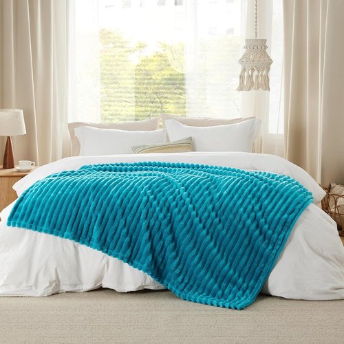 Bedsure GentleSoft Twin Blanket - Cozy Teal Throw for Women | Soft & Stylish 66x90 Inches