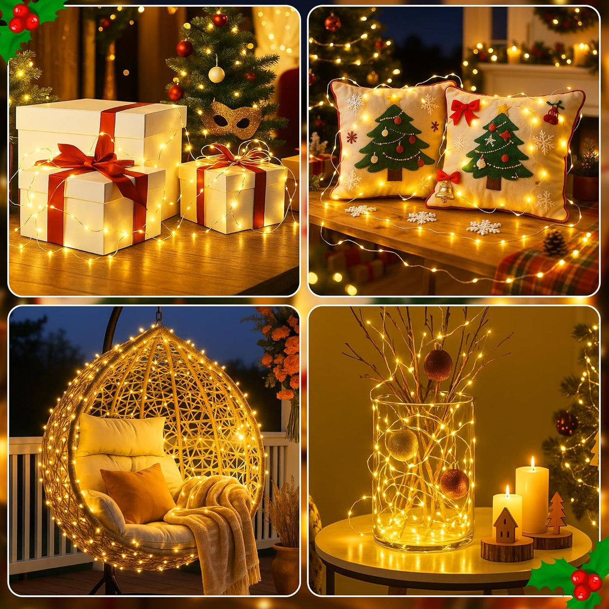 Skiennix 16FT Fairy Lights - 50 LED Battery Operated String Lights with Timer & 8 Modes | Warm White for Holiday Decor