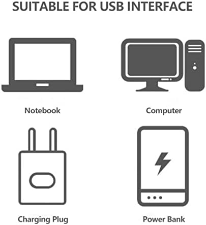 USB Plug Lamp - Computer & Mobile Power Charging Light - Small Book & Reading Light (4 LED, 4 Warm)